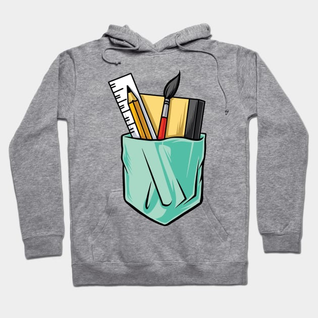 artist pocket Hoodie by Mako Design 